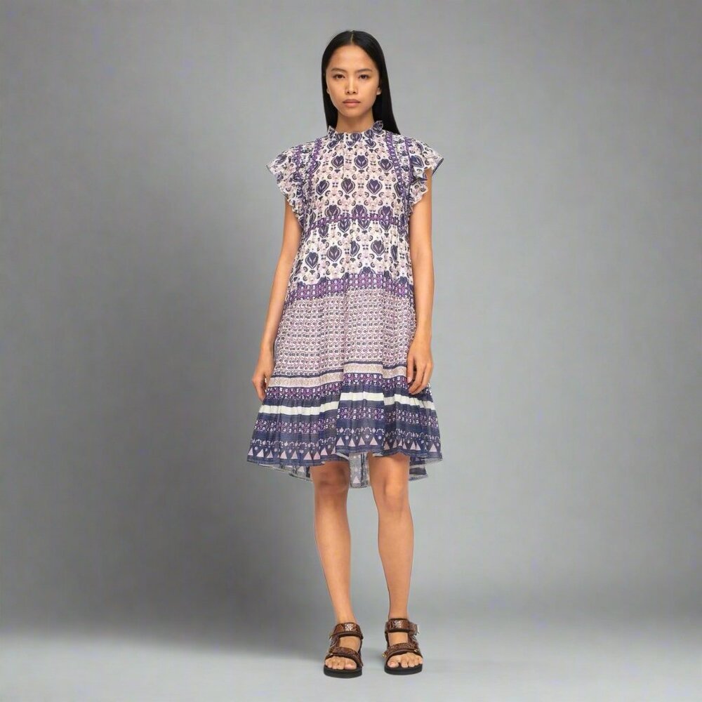 Sea New York purple Brigitte Border dress, size XS